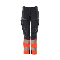 MASCOT® Workwear Werkbroek met kniezakken | ACCELERATE SAFE | 10222 donkermarine/hi-vis rood | 19178
