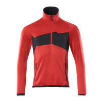 MASCOT® Workwear Fleecetrui met korte rits | ACCELERATE | 20209 signaalrood/zwart | 18003-316-20209