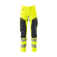 MASCOT® Workwear Werkbroek met kniezakken | ACCELERATE SAFE | 17010 hi-vis geel/donkermarine | 19479