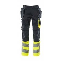 MASCOT® Workwear Broek met spijkerzakken | SAFE SUPREME | 01017 donkermarine/hi-vis geel | 17531-86