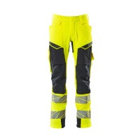 MASCOT® Workwear Werkbroek met kniezakken | ACCELERATE SAFE | 17010 hi-vis geel/donkermarine | 19279