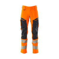 MASCOT® Workwear Werkbroek met kniezakken | ACCELERATE SAFE | 14010 hi-vis oranje/donkermarine | 194