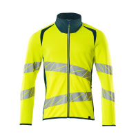 MASCOT® Workwear Sweatshirt met rits | ACCELERATE SAFE | 1744 hi-vis geel/donkerpetrol | 19184-781-1
