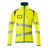 MASCOT® Workwear Fleecetrui met rits | ACCELERATE SAFE | 1744 hi-vis geel/donkerpetrol | 19103-315-1