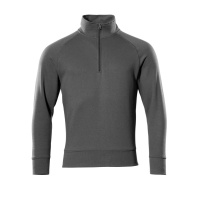 MASCOT® Workwear Sweatshirt met korte rits | CROSSOVER | 18 donkerantraciet | 50611-971-18
