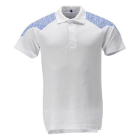MASCOT® Workwear Poloshirt | FOOD & CARE | 0691 wit/helder blauw | 20083-933-0691