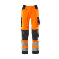 MASCOT® Workwear Broek met kniezakken | SAFE SUPREME | 14010 hi-vis oranje/donkermarine | 15579-860