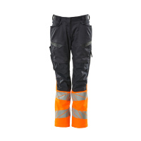 MASCOT® Workwear Werkbroek met kniezakken | ACCELERATE SAFE | 01014 donkermarine/hi-vis oranje | 196