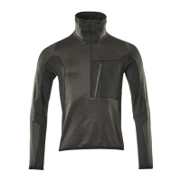 MASCOT® Workwear Fleecetrui met korte rits | ADVANCED | 1809 donkerantraciet/zwart | 17003-316-1809