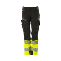 MASCOT® Workwear Werkbroek met kniezakken | ACCELERATE SAFE | 0917 zwart/hi-vis geel | 19178-511-091