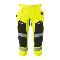 MASCOT® Workwear Driekwart broek met spijkerzakken | ACCELERATE SAFE | 1709 hi-vis geel/zwart | 190