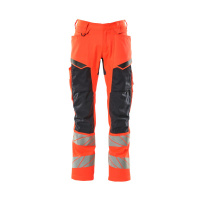 MASCOT® Workwear Werkbroek met kniezakken | ACCELERATE SAFE | 22210 hi-vis rood/donkermarine | 19579
