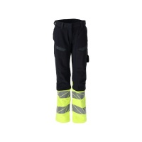 MASCOT® Workwear Broek met kniezakken | ACCELERATE MULTISAFE | 01017 donkermarine/hi-vis geel | 211