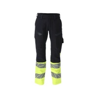 MASCOT® Workwear Broek met kniezakken | ACCELERATE MULTISAFE | 01017 donkermarine/hi-vis geel | 211