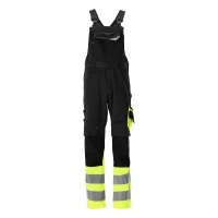 MASCOT® Workwear Amerikaanse overall met kniezakken | SAFE SUPREME | 0917 zwart/hi-vis geel | 15669