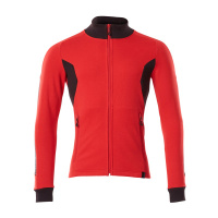 MASCOT® Workwear Sweatshirt met rits | ACCELERATE | 20209 signaalrood/zwart | 18484-962-20209