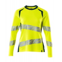 MASCOT® Workwear T-shirt, met lange mouwen | ACCELERATE SAFE | 1744 hi-vis geel/donkerpetrol | 1909