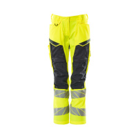 MASCOT® Workwear Werkbroek met kniezakken | ACCELERATE SAFE | 17010 hi-vis geel/donkermarine | 19578