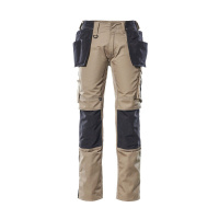 MASCOT® Workwear Werkbroek met spijkerzakken | UNIQUE | 5509 lichtkhaki/zwart | 17631-442-5509