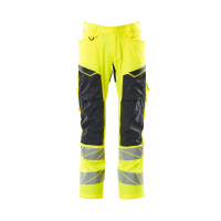 MASCOT® Workwear Werkbroek met kniezakken | ACCELERATE SAFE | 17010 hi-vis geel/donkermarine | 19579