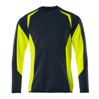 MASCOT® Workwear Sweatshirt | ACCELERATE SAFE | 01017 donkermarine/hi-vis geel | 22084-781-01017