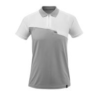 MASCOT® Workwear Poloshirt met borstzak | ADVANCED | 0806 grijs-gemêleerd/wit | 17283-945-0806