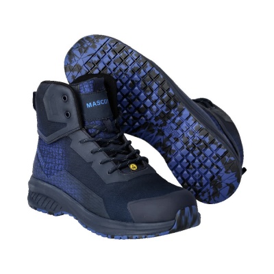 MASCOT® Workwear Veiligheidsschoenen hoog | FOOTWEAR ACCELERATE | 01091 donkermarine/helder blauw 