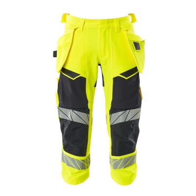 Foto van MASCOT® Workwear Driekwart broek met spijkerzakken | ACCELERATE SAFE | 17010 hi-vis geel/donkermari