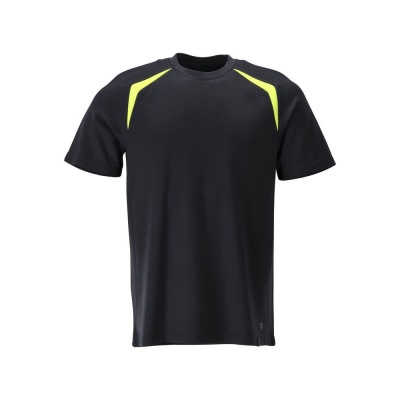 MASCOT® Workwear T-shirt | ACCELERATE MULTISAFE | 01017 donkermarine/hi-vis geel | 21582-327-01017