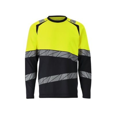 Foto van MASCOT® Workwear T-shirt, met lange mouwen | ACCELERATE SAFE | 0917 zwart/hi-vis geel | 25081-771-0