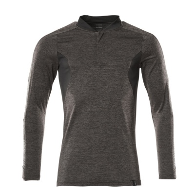 MASCOT® Workwear Poloshirt, met lange mouwen | ACCELERATE | 1809 donkerantraciet-gemêleerd/zwart | Foto van MASCOT® Workwear Poloshirt, met lange mouwen | ACCELERATE | 1809 donkerantraciet-gemêleerd/zwart |