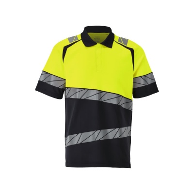 Foto van MASCOT® Workwear Poloshirt | ACCELERATE SAFE | 01017 donkermarine/hi-vis geel | 25083-771-01017