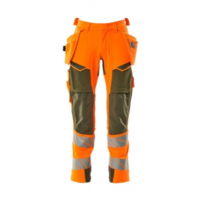 Foto van MASCOT® Workwear Broek met spijkerzakken | ACCELERATE SAFE | 1433 hi-vis oranje/mosgroen | 19031-71