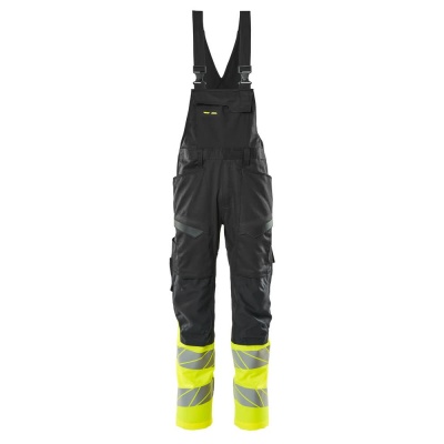 Foto van MASCOT® Workwear Amerikaanse overall met kniezakken | ACCELERATE SAFE | 0917 zwart/hi-vis geel | 19