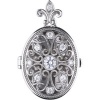Afbeelding van Zilveren collier met medaillon 6512131082