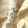 Afbeelding van 14 krt bicolour gouden ring met 0.38 crt briljant H/SI RK418274