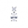 Afbeelding van Zilveren collier met hanger met zirkonia 6515601082