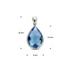Afbeelding van 14 krt witgouden hanger met blue kwarts 4105164