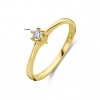 Afbeelding van 14 krt geelgouden ring met diamant 0.10 crt H / SI 4029127