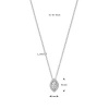 Afbeelding van 14 krt witgouden collier met diamant 4106426
