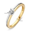 Afbeelding van 14 krt bicolour gouden ring met 0.09 crt briljant RG415991
