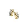 Afbeelding van 14 krt bicolour gouden creolen met diamant 4206180