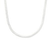 Afbeelding van Zilveren collier met wit kristalglas 1335686