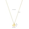 Afbeelding van 14 krt geelgouden collier met harthanger en zirkonia 4029536
