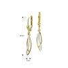 Afbeelding van 14 krt bicolour gouden oorhangers 4017316