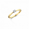 Afbeelding van 14 krt gouden solitair ring met 0.15 crt lab grown diamant 41-730-1015LG 