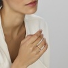 Afbeelding van 14 krt bicolour gouden ring met diamant 0.10 crt H / SI 4208558