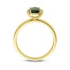 Afbeelding van 14 krt gouden ring met groen toermalijn en diamant 0,08 crt 4028449