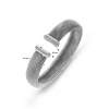 Afbeelding van Zilveren armband met edelstalen kern en zirkonia 1339285