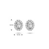 Afbeelding van 14 krt witgouden oorknoppen met diamant 4105749